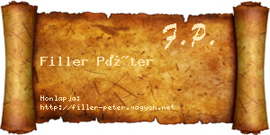 Filler Péter névjegykártya
